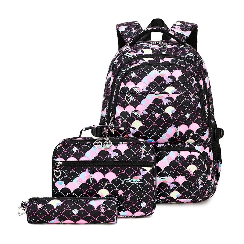 Li Shen Kids Ocean Print 3-Piece Backpack Set Large