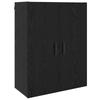 Wall Mounted Cabinet Black Oak Effect 69.5 X 34 X 90 Cm