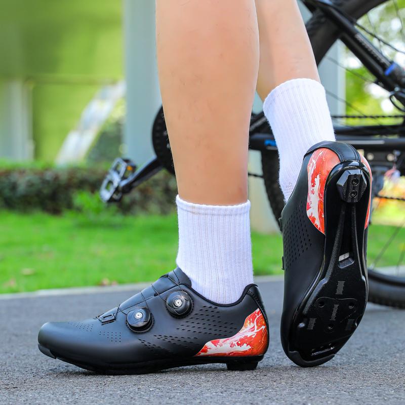 Zapatillas de Ciclismo Bloqueables para Bicicletas de Carretera, Bicicletas de Montaña, Zapatillas de Ciclismo No Bloqueables para Hombre, Zapatillas Profesionales Bloqueables de Suela Dura