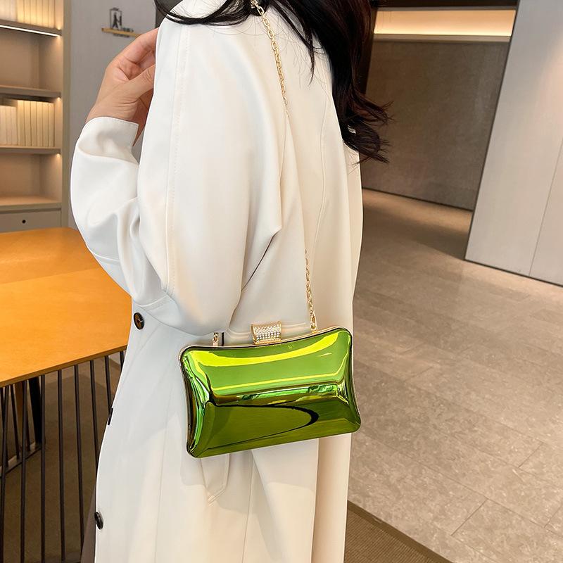 Bags Bags Women's 2025 New European and American Fashion Candy Color Foreign Style Shoulder Bag Chain Acrylic Box Bag