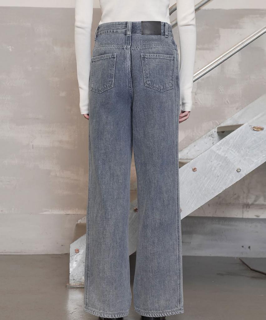 Ssikeoseun Washed Soft Denim Wide Pants_Blue