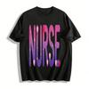 Galaxy Heart Print Nurse Themed Casual Top Pure Cotton T-shirt