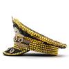 Shimmering Marine Hat with Rivet Studs Rhinestones Decors for Women Girl Roleplay Game and Stage Performances Dressingup