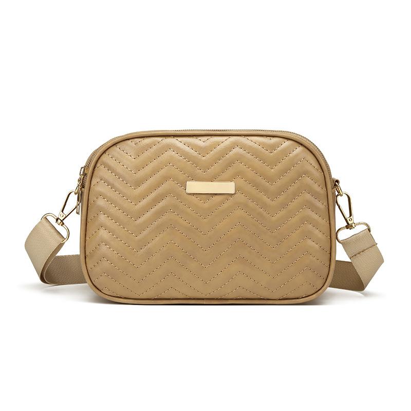 Women's Bag Spring and Summer New Fashion Shoulder Bag Crossbody Simple Wave Embroidery Camera Bag