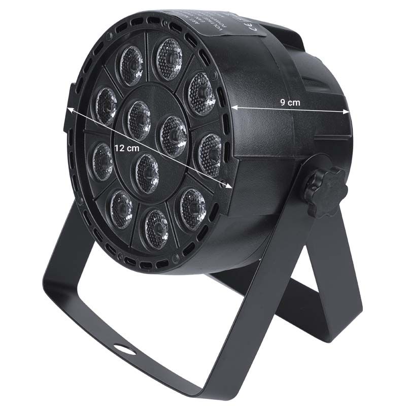 Light4Me P12 Led Par Rgbw Mały Lekki Reflektor Oświetlenie Sceniczne Dekoracja Światłem + Pilot