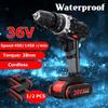 Brushless Cordless Electric Drill Dual Speed Adjustment Torque 6V 450/1450r/min Rechargeable 2Battery With LED Light