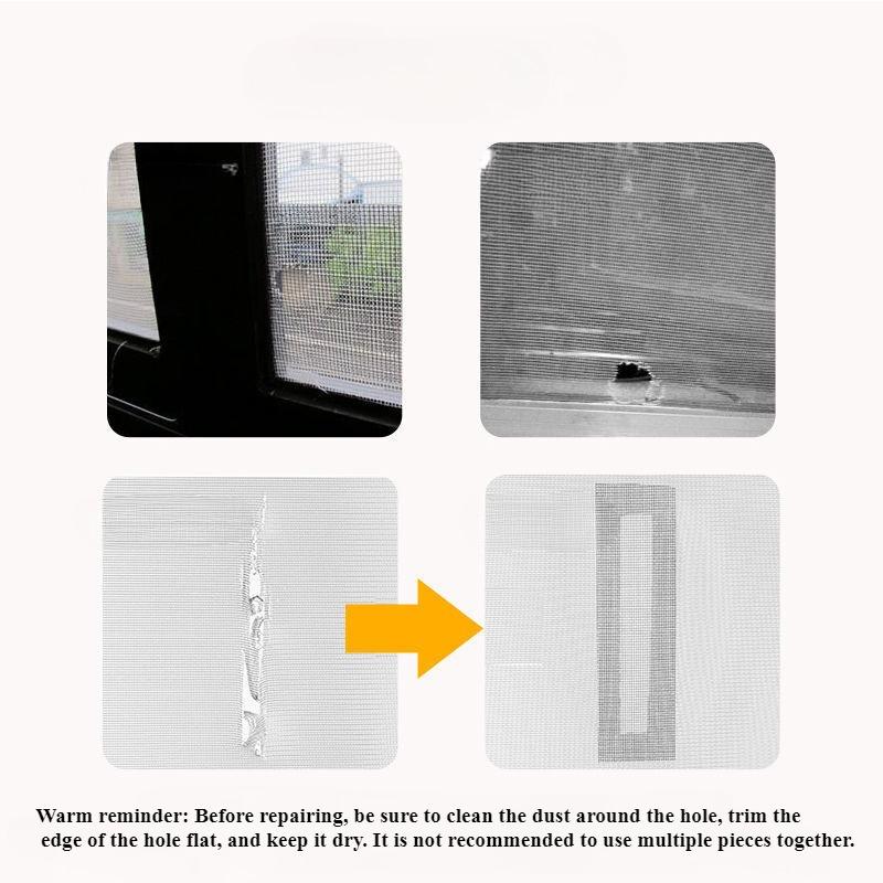 2/3/6pcs Self-adhesive Window Screen Mosquito Net Repair Tape Screen Mesh Sticker Anti-mosquito Window Door Repair Subsidy Tapes