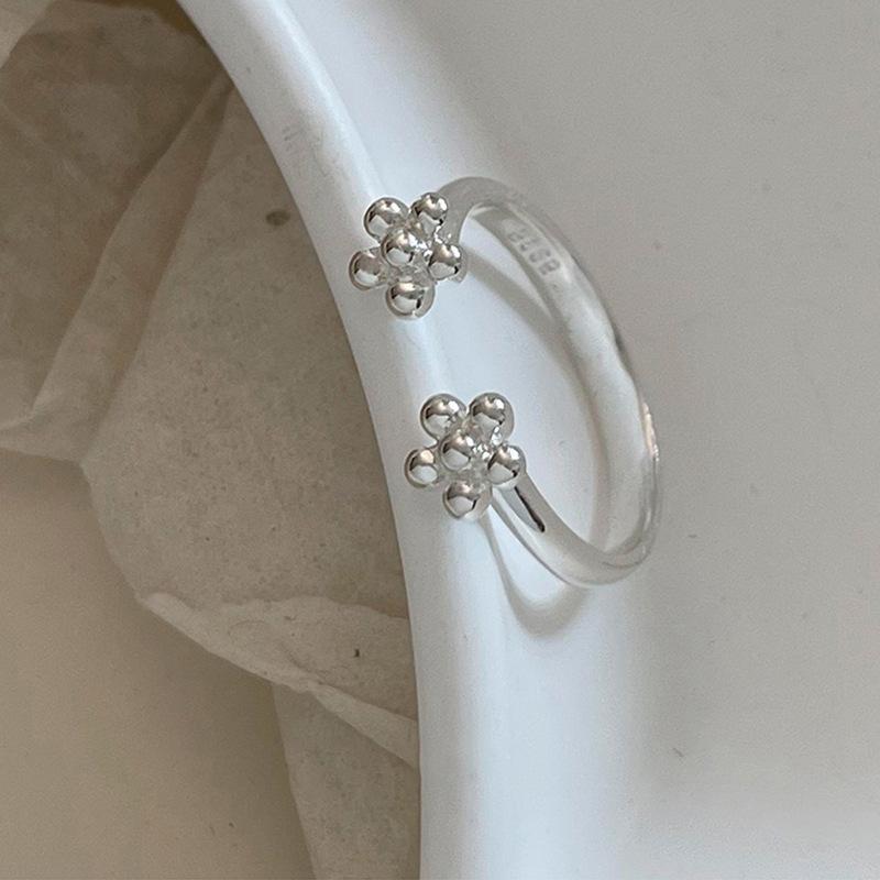 

Кольцо Niche Afiligree Flower Opening Ring для женщин, дизайн, чувство уникальной индивидуальности, модный темперамент, универсальное кольцо