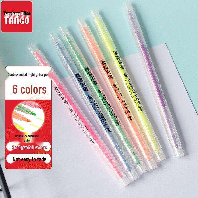 TANGO 6-Color Dual-Tip Highlighter Pen Set
