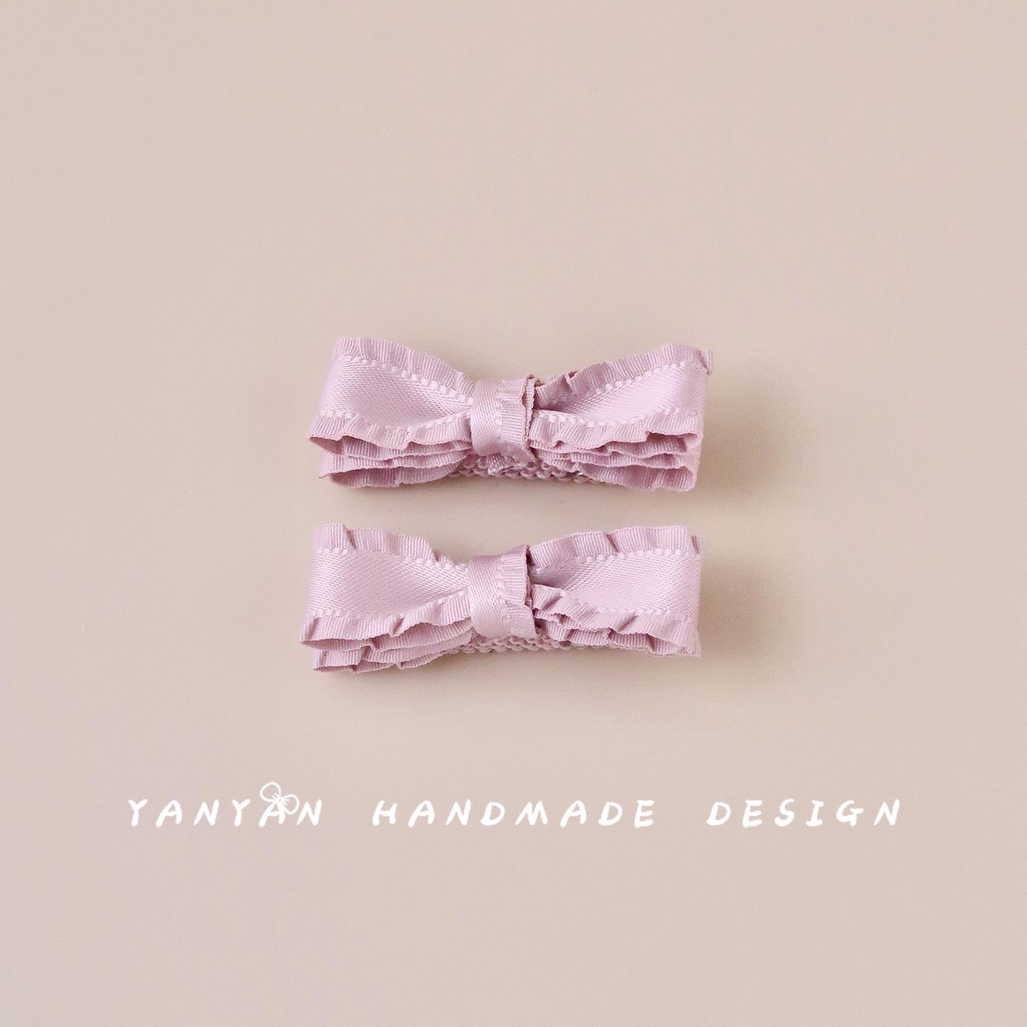 Girls Lace Bow Hair Clip - Fabric-Covered, Gentle on Hair, Cute Style for Babies and Children One Set