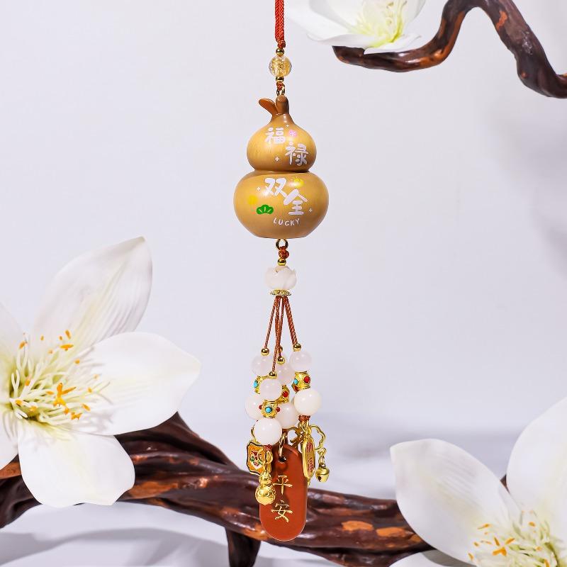 Suspensions de Voiture Gourde, Décoration de Rétroviseur Intérieur Suspensions de Voiture, Gourde Fulu en Résine Cadeau Atmosphère Suspensions de Voiture