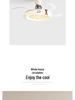Cream Style Silent Ceiling Fan Light with Eye-Protecting Retro Design for Bedrooms and Children's Rooms