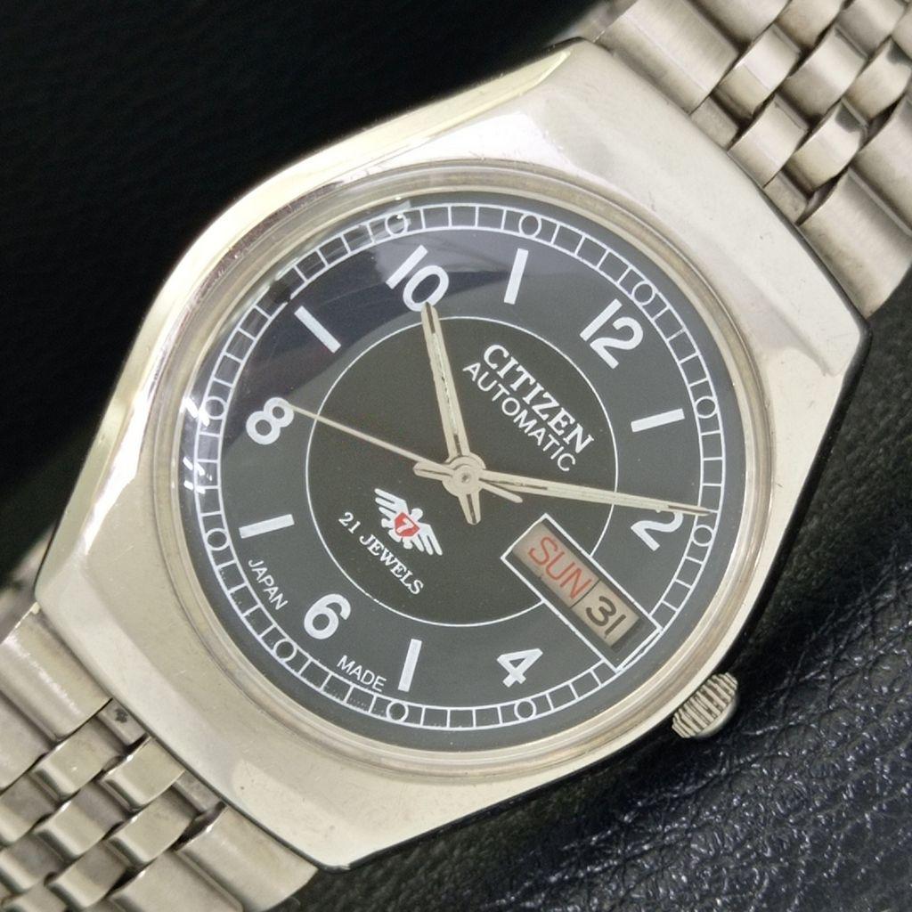 

ПОДЛИННЫЕ ВИНТАЖНЫЕ МУЖСКИЕ АВТОМАТИЧЕСКИЕ ЧАСЫ CITIZEN 8200 ЯПОНИЯ С ЧЕРНЫМ ЦИФЕРБЛАТОМ a500260-2 R151b-a500260