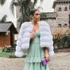 Damenmode Kunstpelzmantel Super Heiß Herbst Winter Damen Kurzer Kunstfuchsfell Flauschige Jacke Hohe Qualität Oberteil Damen Pelzige Mäntel