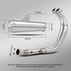 Motorcycle Exhaust System w/ O2 Sensor Port for MT-07/FZ-07/XSR700 (2014-2025)