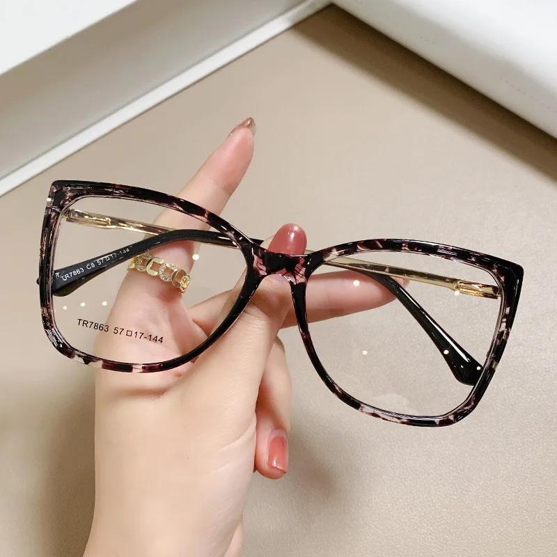 Women Cat Eye Reading Glasses Fashion Large Frame Computer Myopia Glasses Photochromic Prescription Optical Eyewear Oculos