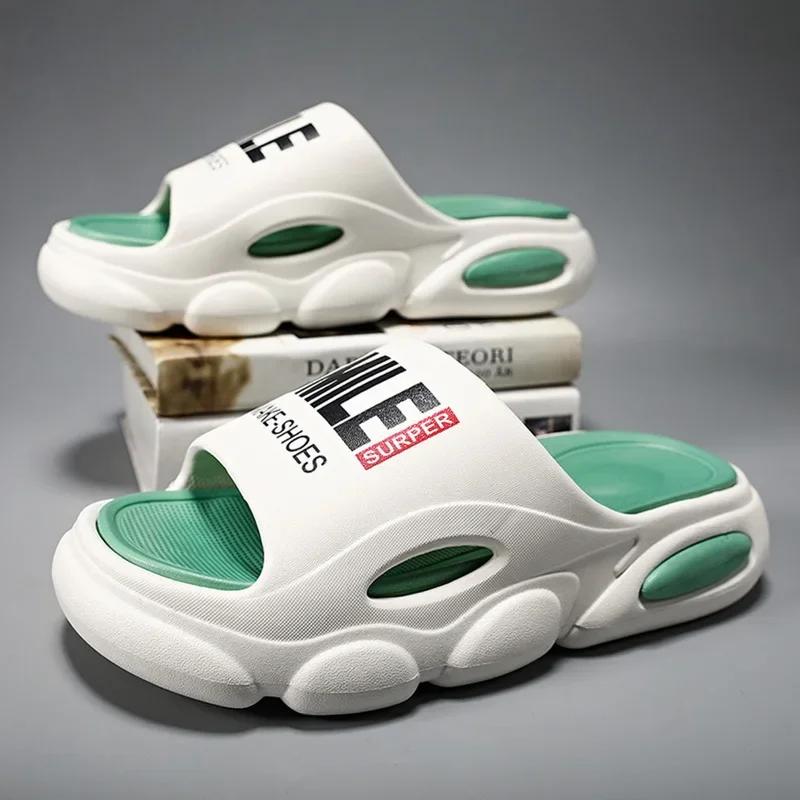 Pantofle Platforma 5cm Pánské Měkké Vzduchové Polštářky Pantofle Eva Dámské Pantofle Módní Žabky Venkovní Boty Letní Sandály