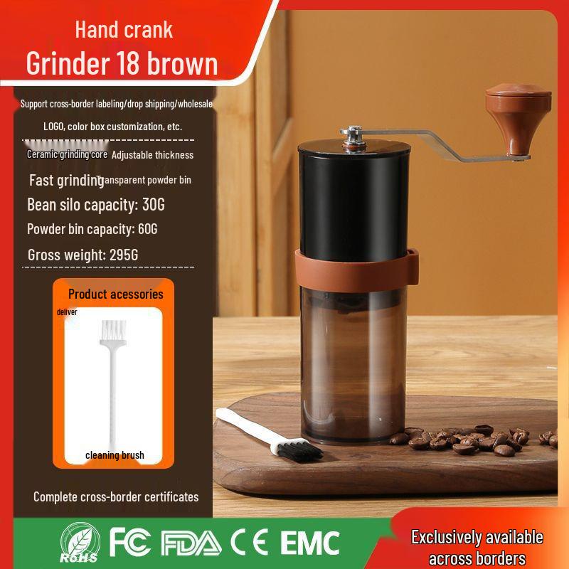 Electric Coffee Bean Grinder with Adjustable Coarseness - Compact Italian Style for Hand Pour and Fine Grinding.
