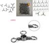 High-quality 100pcs Fishing Swivels 3 Way Barrel Cross-line Swivels Rolling Fishing Tackle