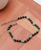 Blancier Turquoise Bm264B1247 Turquoise And Onyx Mix Gemstone Bracelet