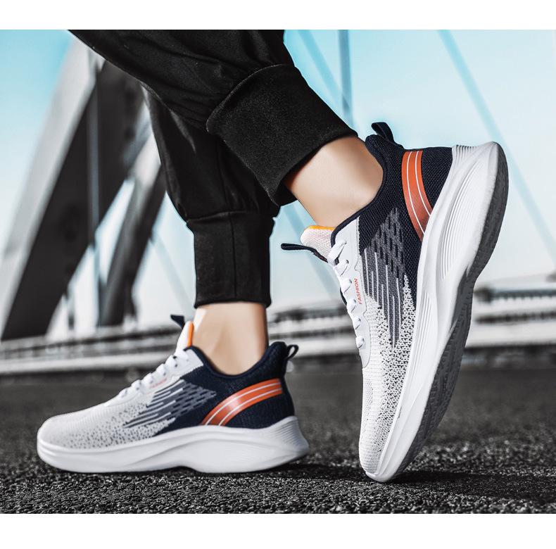 Men's Summer Lightweight Breathable Mesh Running Shoes, Size 45, Youth Sports Sneakers