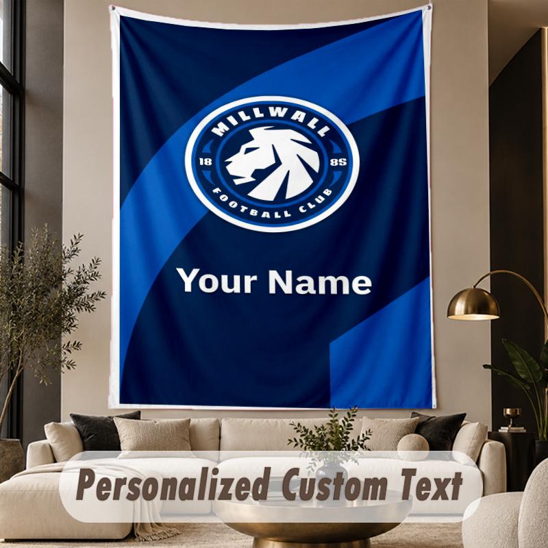 Custom Text Tapestry Millwall Print Wall Tapestry Indoor Living Room Wall Decor