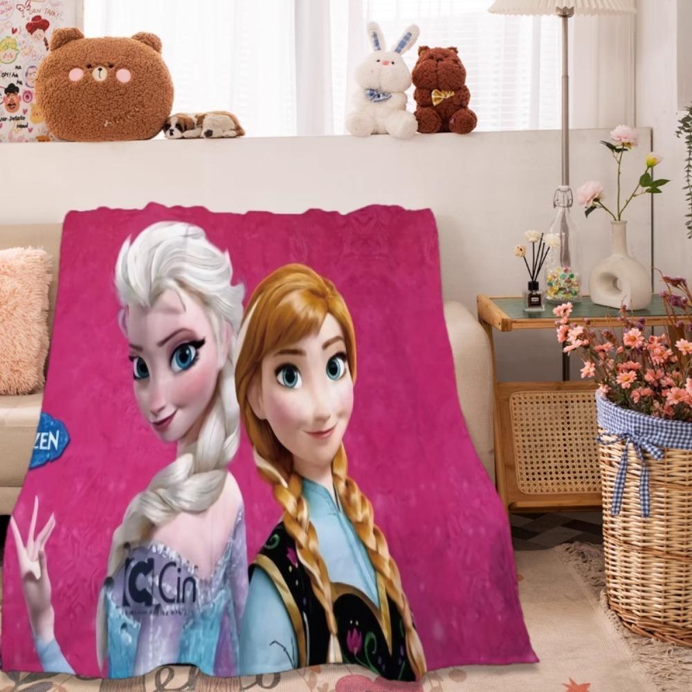 Ice and Snow Princess  Flannel Blanket, Lightweight  Blanket, Sleeping Blanket, Sofa Blanket, Adult Andchildren's Travel Blanket