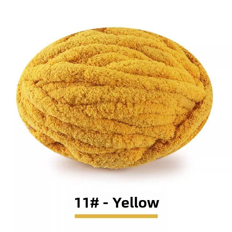 Handmade DIY Rainbow Adient Yarn Scarf Tail Line Finger Knitting Cozy Nest Cuion Thi Ice Strip Yarn