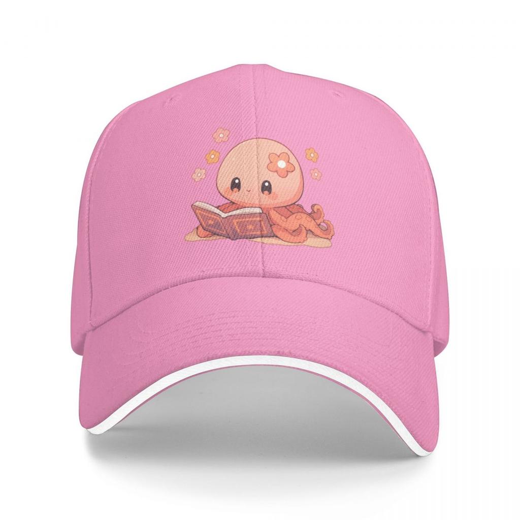 Cute Kawaii Octopus Reading a Book Baseball Cap Hat Man Luxury Horse  Men Womens