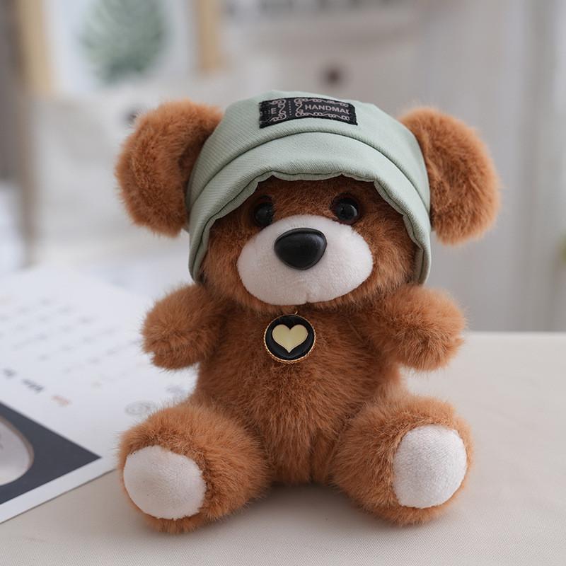Plush Bear Keychain With Cute Hat For Kids And Collectors