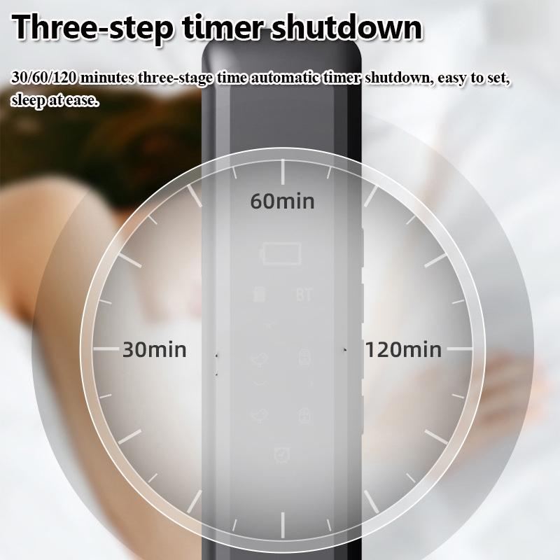 Under Pillow Bone Conduction Bluetooth Speaker White Noise Sleep Aid Soundbar with LED Display Timed Shutdown TF Card Music Play