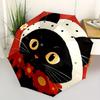 1pc Cat Flowers Automatic Open/close Umbrella, 8-Rib sturdy structure, Portable Travel Umbrella, Parties, Everyday Use, Outdoor Accessory, A