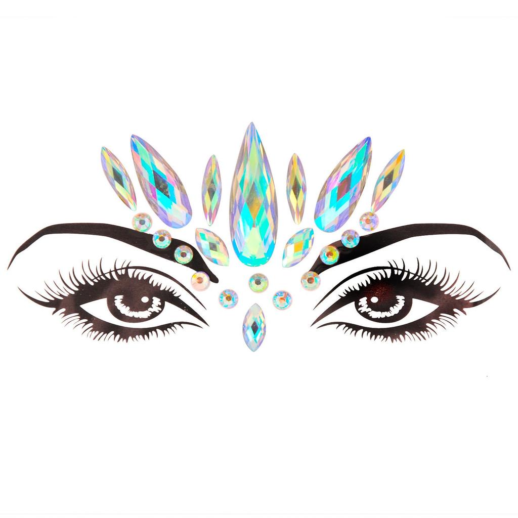 Crystal Tattoo Sticker Glitter Eyeliner Eyebrow Makeup Face Eyes Diamond Temporary Tattoo Rock Rhinestone 3D Eyeliner Stickers