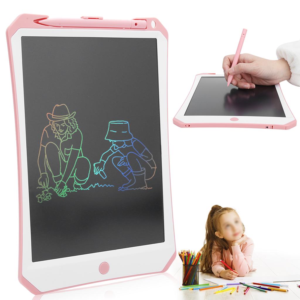 11inch LCD Writing Tablet Electronic Graphic Pad Memo Boards Kids Drawing Writing ToysPink White