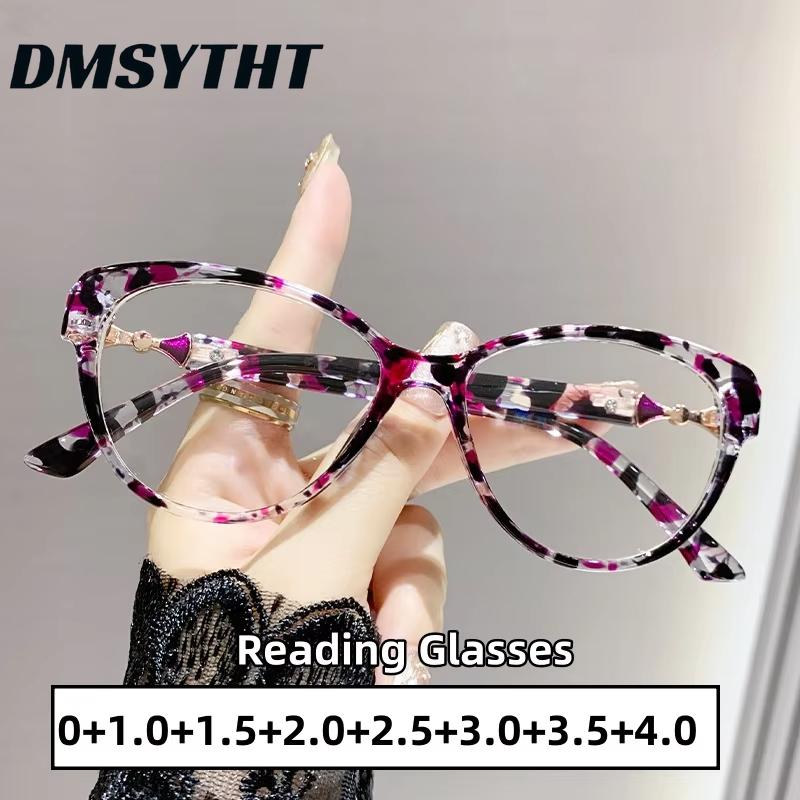 Ladies Cat Eye Fashion High-definition Anti Blue Light Reading Glasses Ultra Light Portable Presbyopic Eyeglasses
