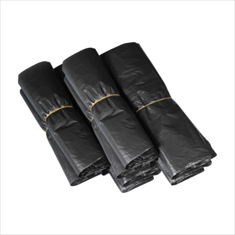 Yueyu Large Black Commercial Flat-Top Garbage Bags (90x100cm)