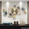 Elegant Ginkgo Leaf Chinese Style Silent Wall Clock for Living and Dining Rooms
