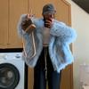 Imitation Fox Fur Jacket Small Woven Jacket Imitation Rex Rabbit Fur Green Long Hair Winter Clothing