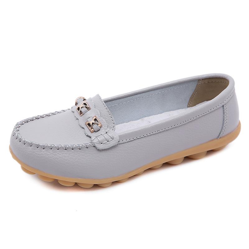 Äkta kohud vår och höst mjuk sula mammaskor nötsena sula sjuksköterskeskor dam platt sula mössor skor dam halkfria gravida kvinnor