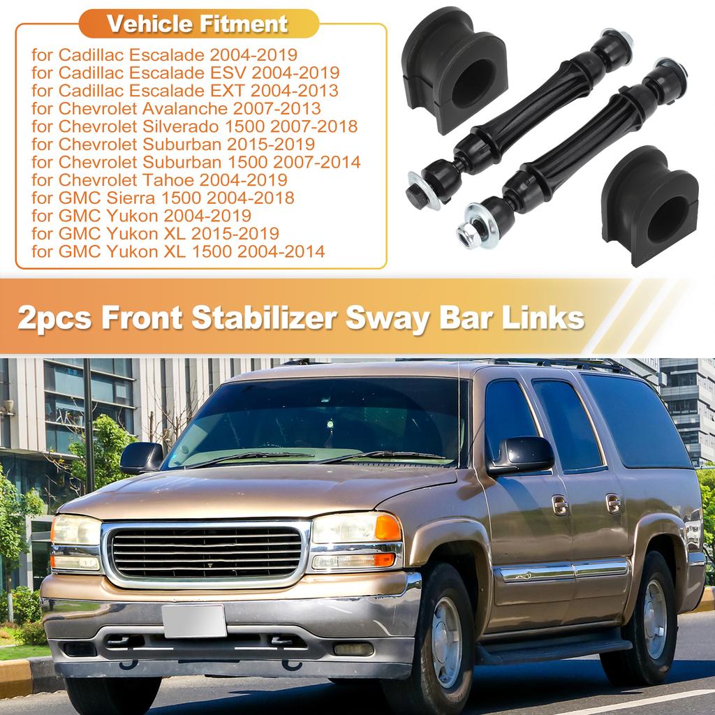 UXCELL K700432 Front Sway Bar Link Bushing Kit for Chevy Silverado for GMC Sierra Yukon
