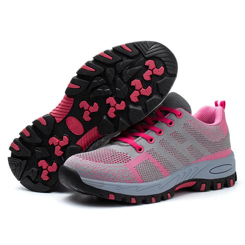 LAOGUANJIA Women s Steel Toe Safety Work Shoes 37 серый