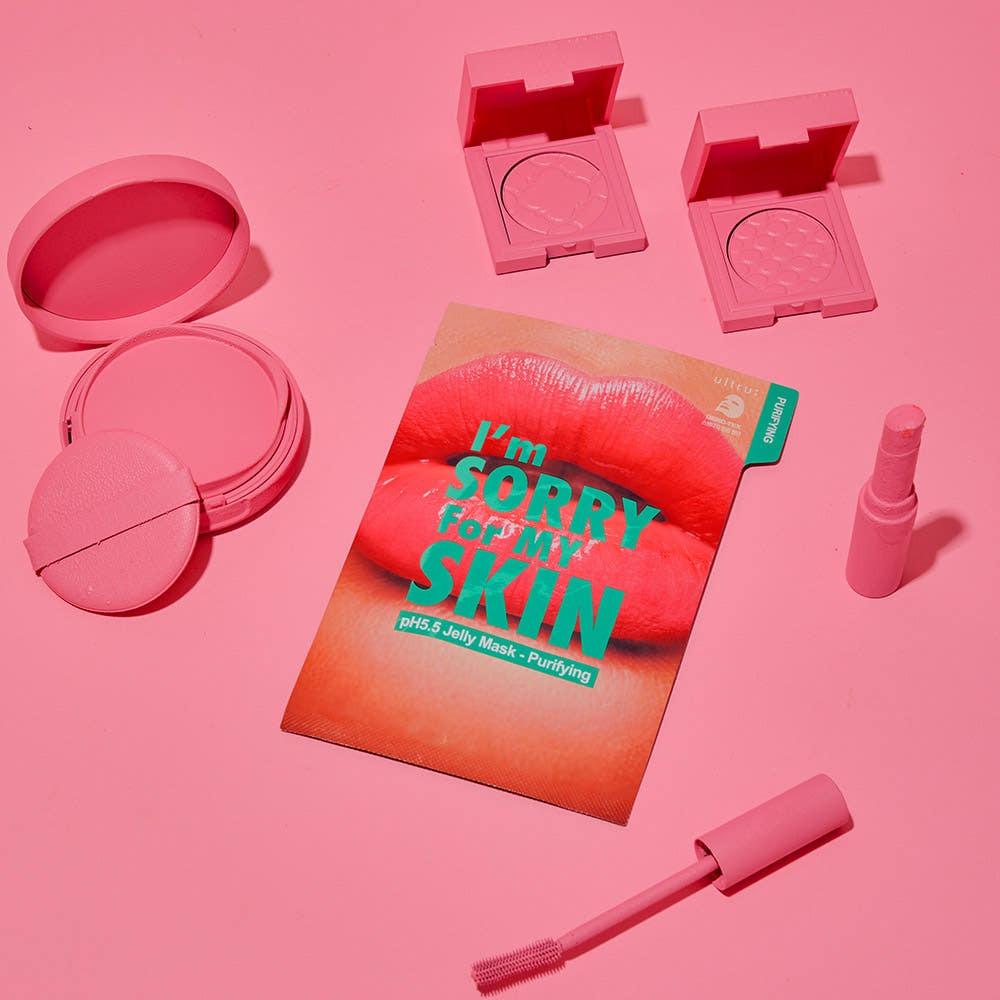 I'M SORRY For MY SKIN pH5.5 Jelly Mask Purifying Clarifying Sebum Control 33ml 10ea Sheet Facial Care