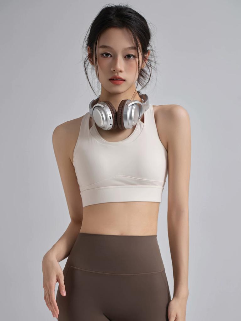 All-In-One Sports Bra for Women, Shock-Proof, High-Intensity Running Training, Fake Two-Piece Fitness, Pilates, Yoga Vest