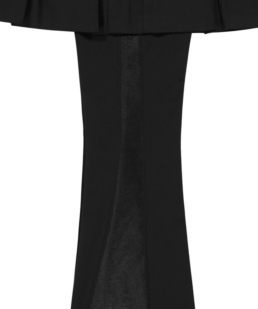 OJOS Pleated Jersey Skirt Pants / Black