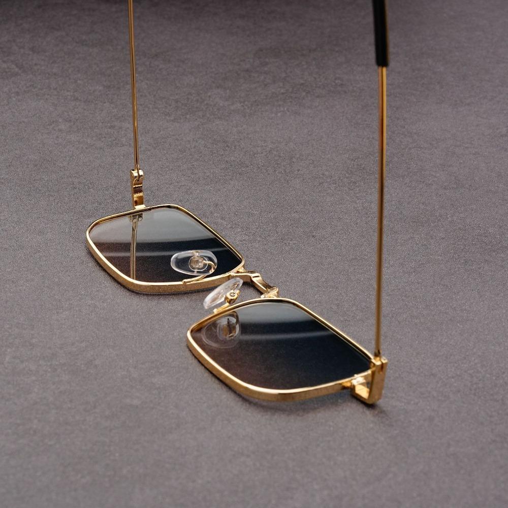 High Quality Rectangular Sunglasses Men Metal Frame Retro Brand Square Sunglasses Women Unisex Fashion Eyewear