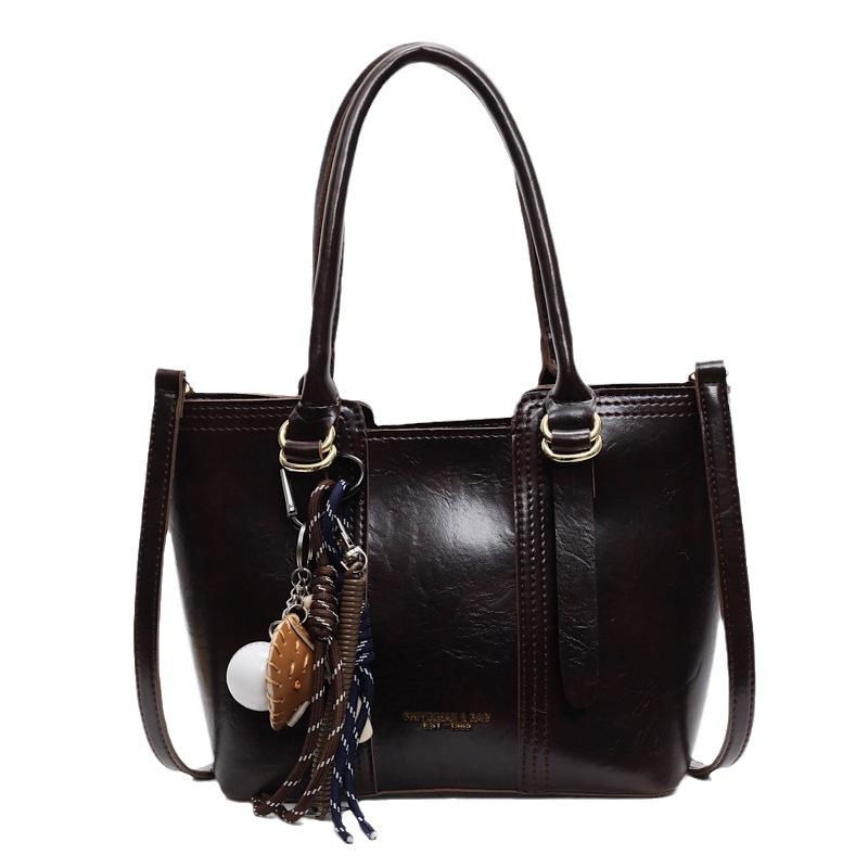 Tote bag large-capacity bag women's underarm bag contrasting colors 2025 new trendy fashion versatile commuter shoulder big bag women