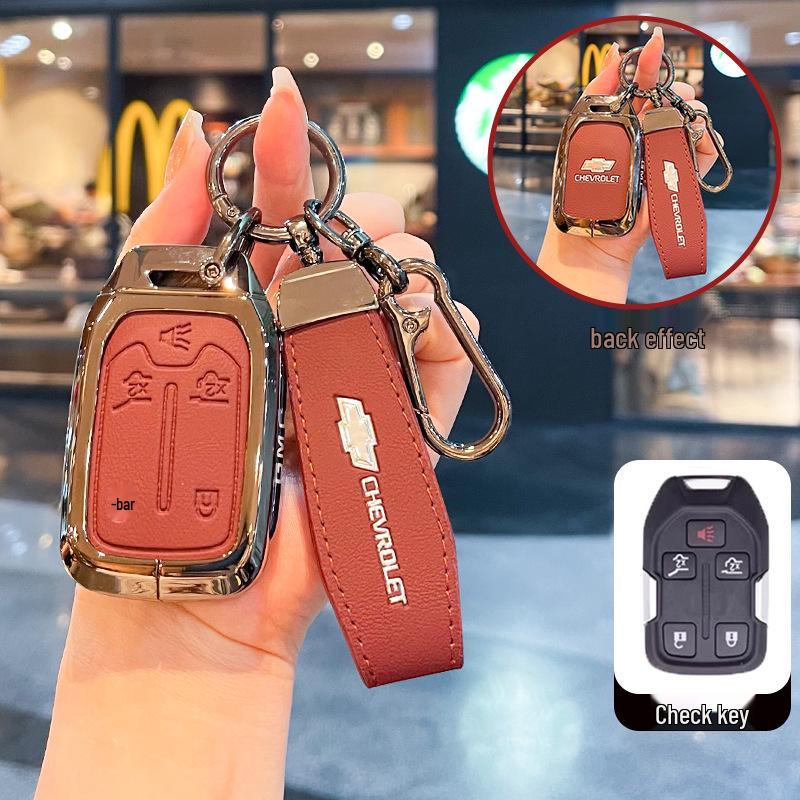 Chevrolet K5 Trax Cruze Sleuteletui - Star Milesuo Metalen Gesp Volledige Dekking Shell