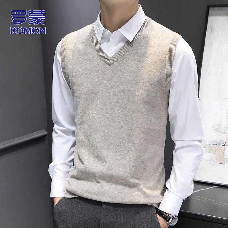 

Romon Men s V-Neck Knit Vest Sweater XL