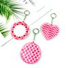 Various Symbols Keychain Silicone Mold with Hole Keyring Pendant Handmade Mold Valentine's Day Birthday Gift Jewelry