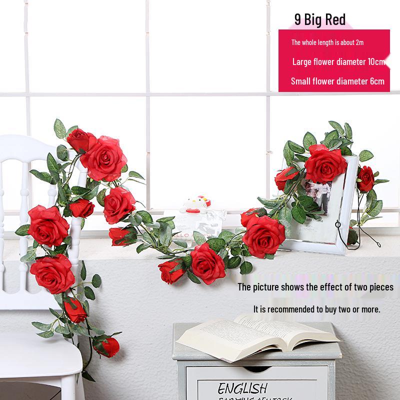Artificial Rose Vine Hanging Basket and Arch Decoration